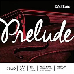 Mostrar informações para Corda para Violoncelo D'Addario Prelude A (Lá) J10113/4M Imagem de Corda para Violoncelo D'Addario Prelude A (Lá) J10113/4M