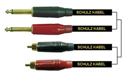 Mostrar informações para Cabo 2x Jack Macho / 2x RCA Schulz Kabel GRCA15 2mt. Imagem de Cabo 2x Jack Macho / 2x RCA Schulz Kabel GRCA15 2mt.