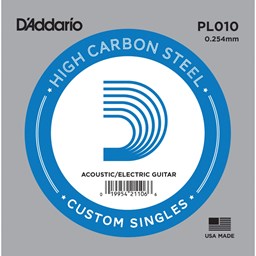 Mostrar informações para Corda para Guitarra Acústica/Elétrica D'addario .010 PL010 Imagem de Corda para Guitarra Acústica/Elétrica D'addario .010 PL010