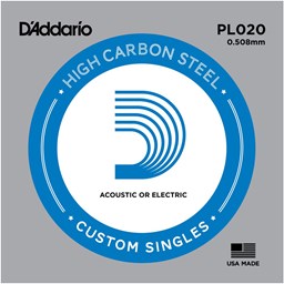 Mostrar informações para Corda para Guitarra Acústica/Elétrica D'addario .020 PL020 Imagem de Corda para Guitarra Acústica/Elétrica D'addario .020 PL020