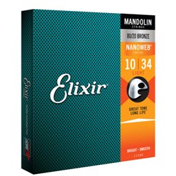 Mostrar informações para Jogo Cordas para Bandolim Elixir 80/20 Bronze 11500 Imagem de Jogo Cordas para Bandolim Elixir 80/20 Bronze 11500