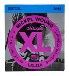 Mostrar informações para Jogo Cordas para Guitarra Elétrica D'Addario .009 EXL120 Imagem de Jogo Cordas para Guitarra Elétrica D'Addario .009 EXL120