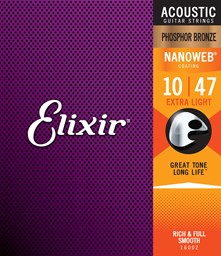 Mostrar informações para Jogo Cordas para Guitarra Acústica Elixir .010 Phosphor Bronze 16002 Imagem de Jogo Cordas para Guitarra Acústica Elixir .010 Phosphor Bronze 16002