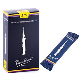 Mostrar informações para Palheta Individual para Saxofone Soprano Vandoren Classic Nº2,5 SR2025 Imagem de Palheta Individual para Saxofone Soprano Vandoren Classic Nº2,5 SR2025