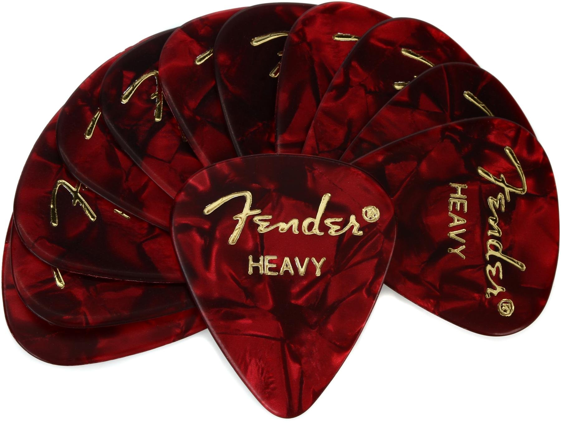 Imagem de Conjunto 12 Palhetas Fender Red Moto 351 Heavy 1980351909