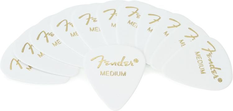 Imagem de Conjunto 12 Palhetas Fender White Medium 351 1980351880