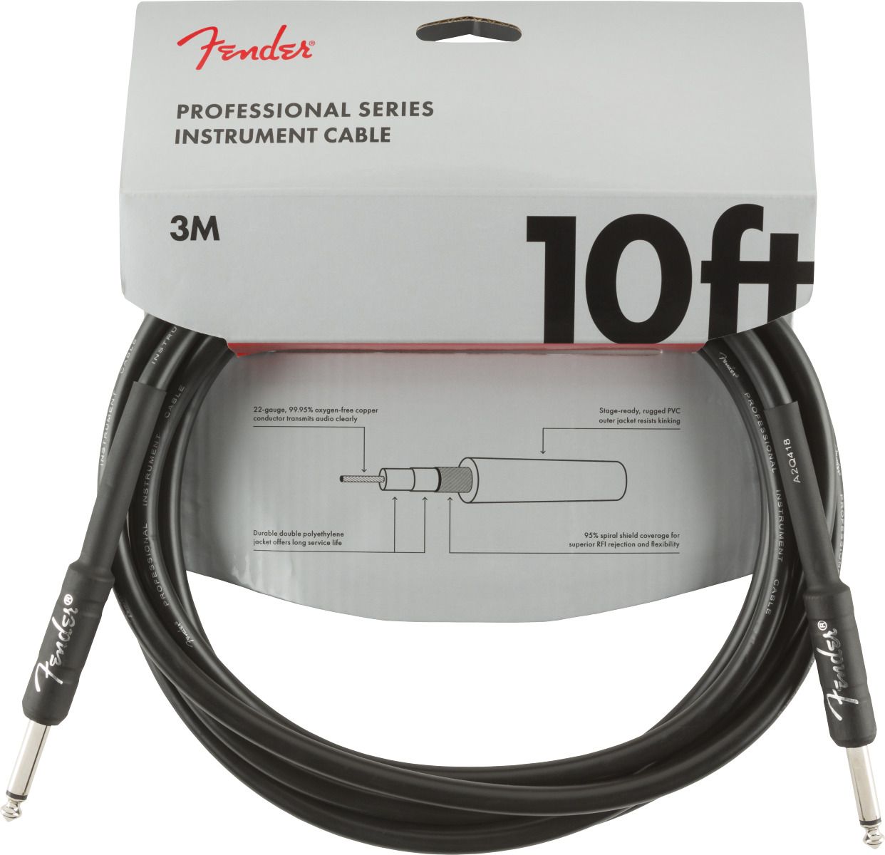Imagem de Cabo Jack Fender Professional Series Black 3mt. 099-0820-024