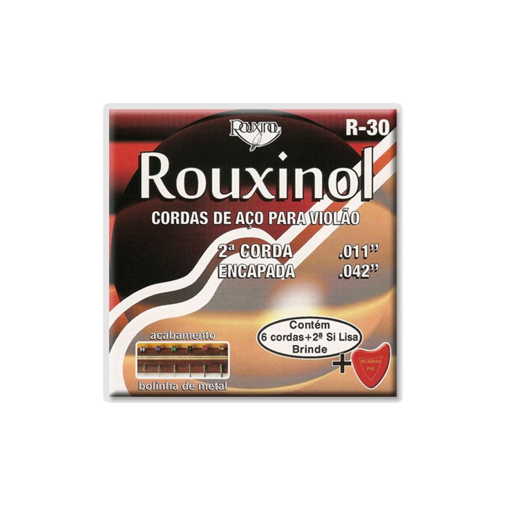 Imagem de Jogo Cordas para Guitarra Acústica Rouxinol R-30