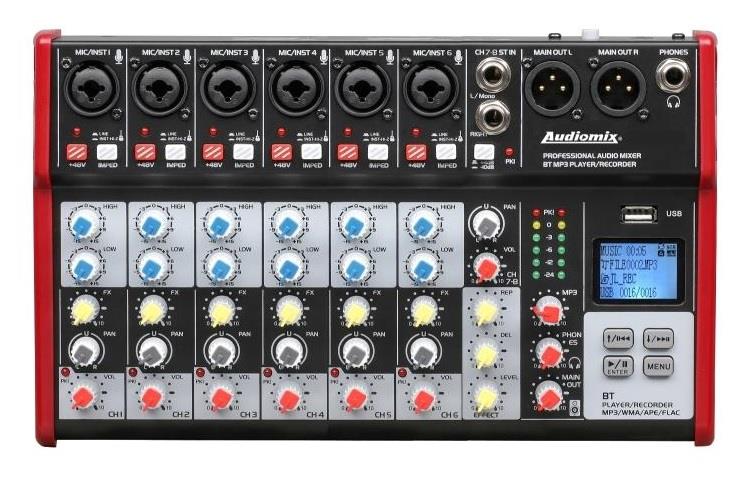 Imagem de Mesa de Mistura AUDIOMIX MR-8 BL