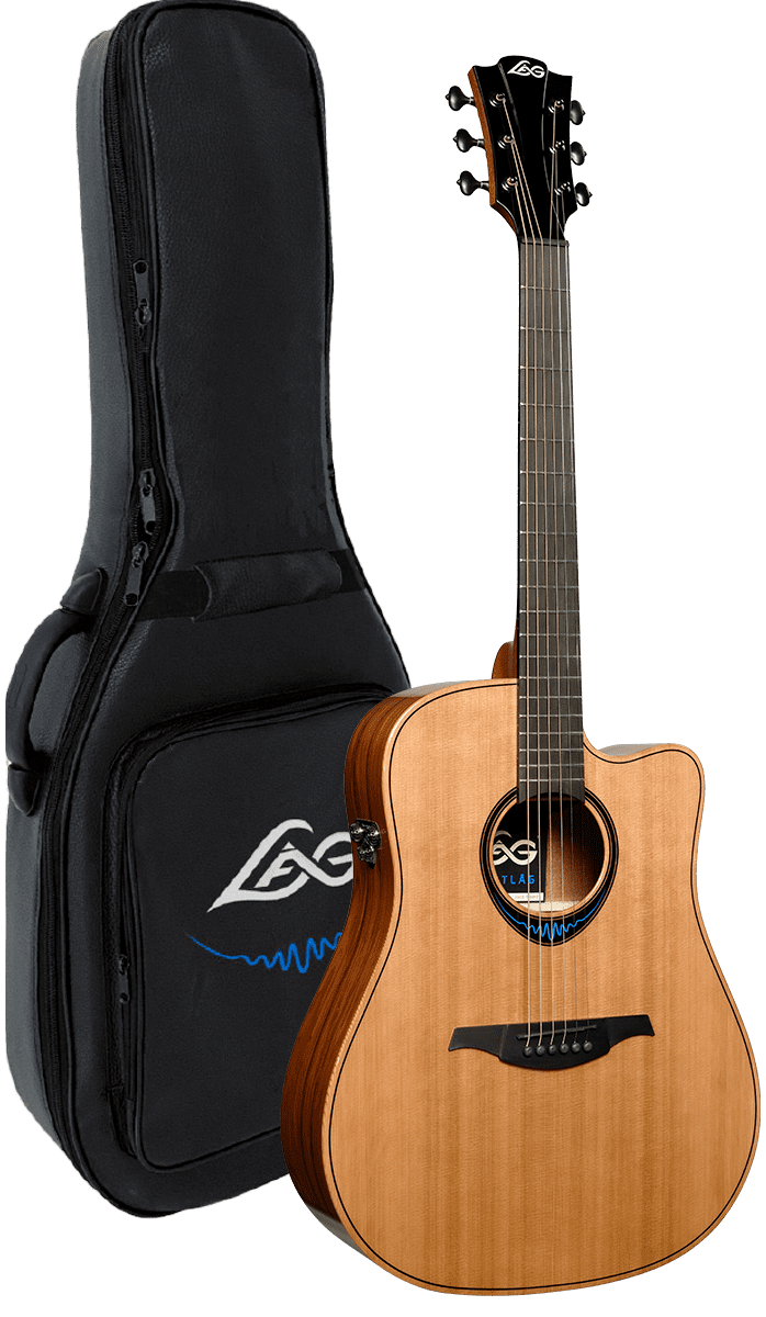 Imagem de Guitarra Acústica Dreadnought LAG Blue Wave 2 TBW2DCE