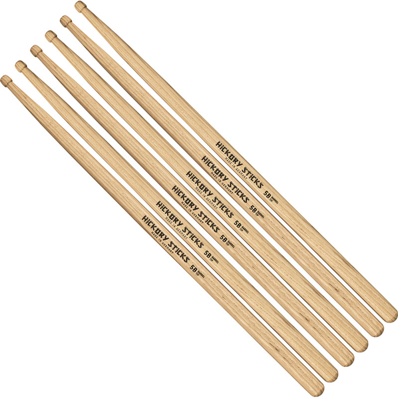 Imagem de Conjunto de Baquetas Meinl 5B Barrel Tip HS107-3