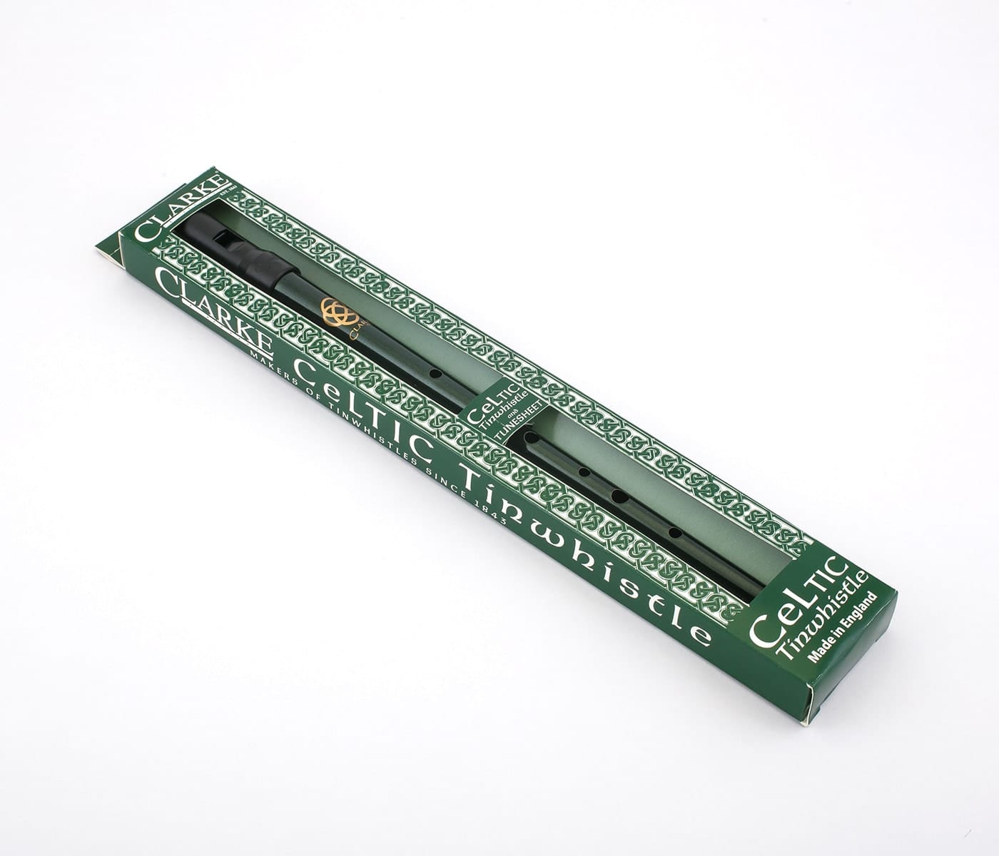 Imagem de Flauta Clarke Tin Whistle Afinação Ré Celtic Verde CWD
