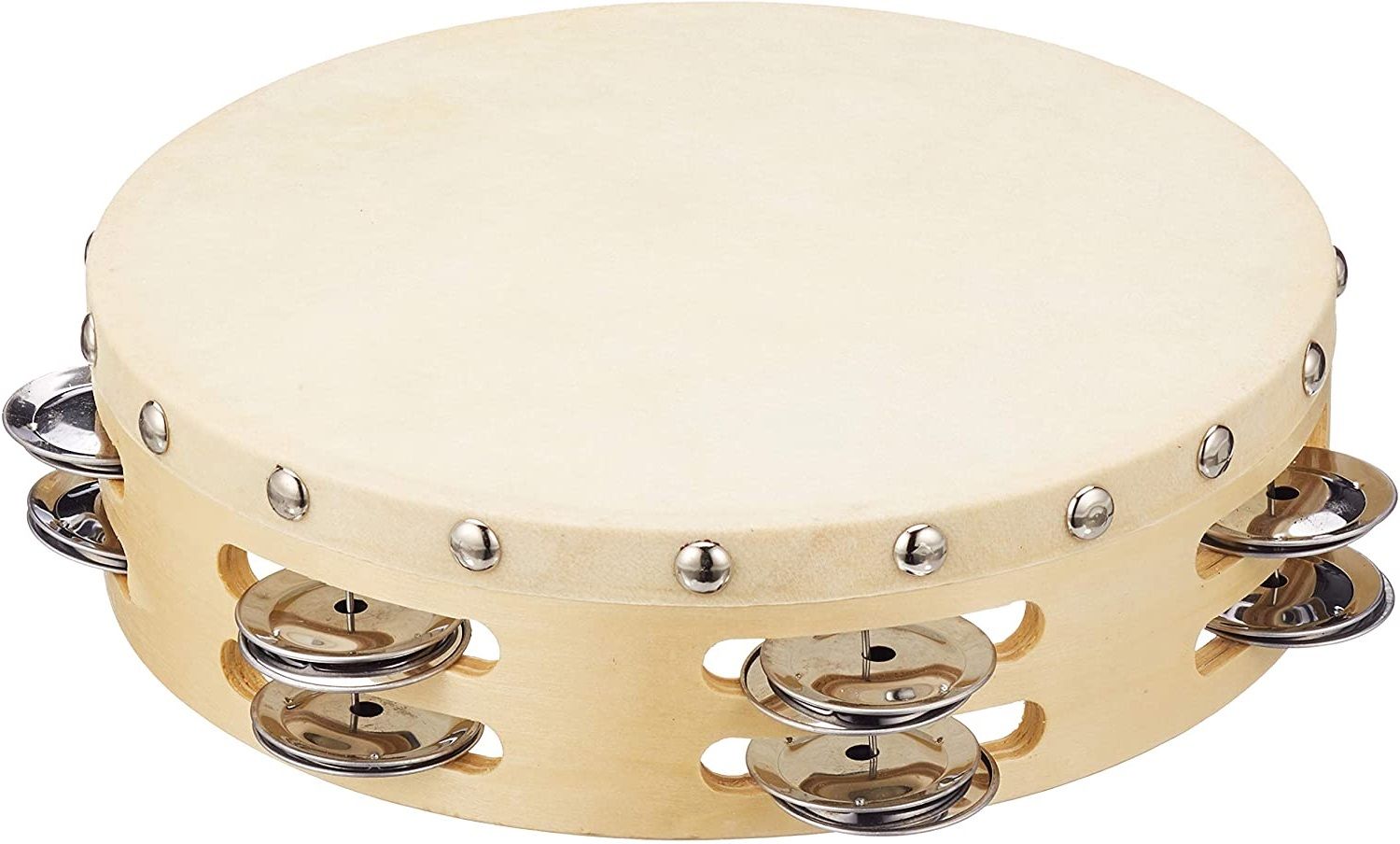 Imagem de Pandeireta de 20cm com pele e soalhas TH812