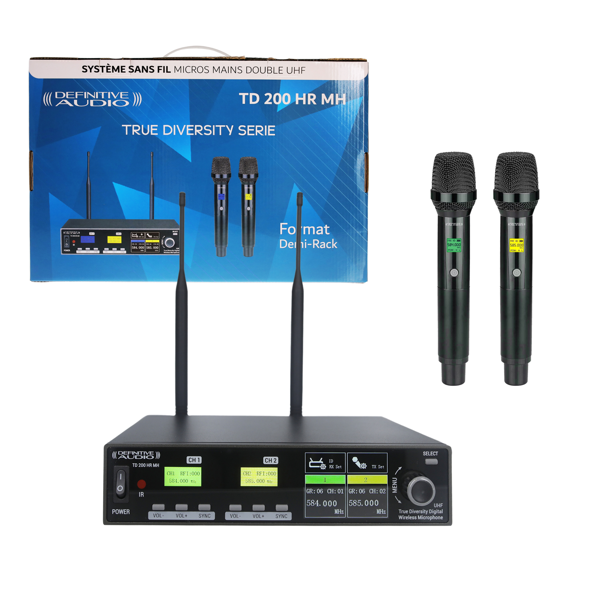 Imagem de Sistema Wireless Microfone Mão Definitive Audio TD 200 HR  MH