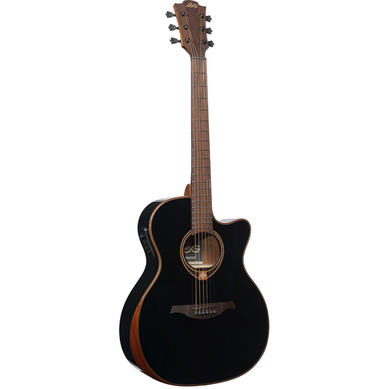Imagem de Guitarra Acústica Amplificada LAG Tramontane T118ABCE Black Limited Edition