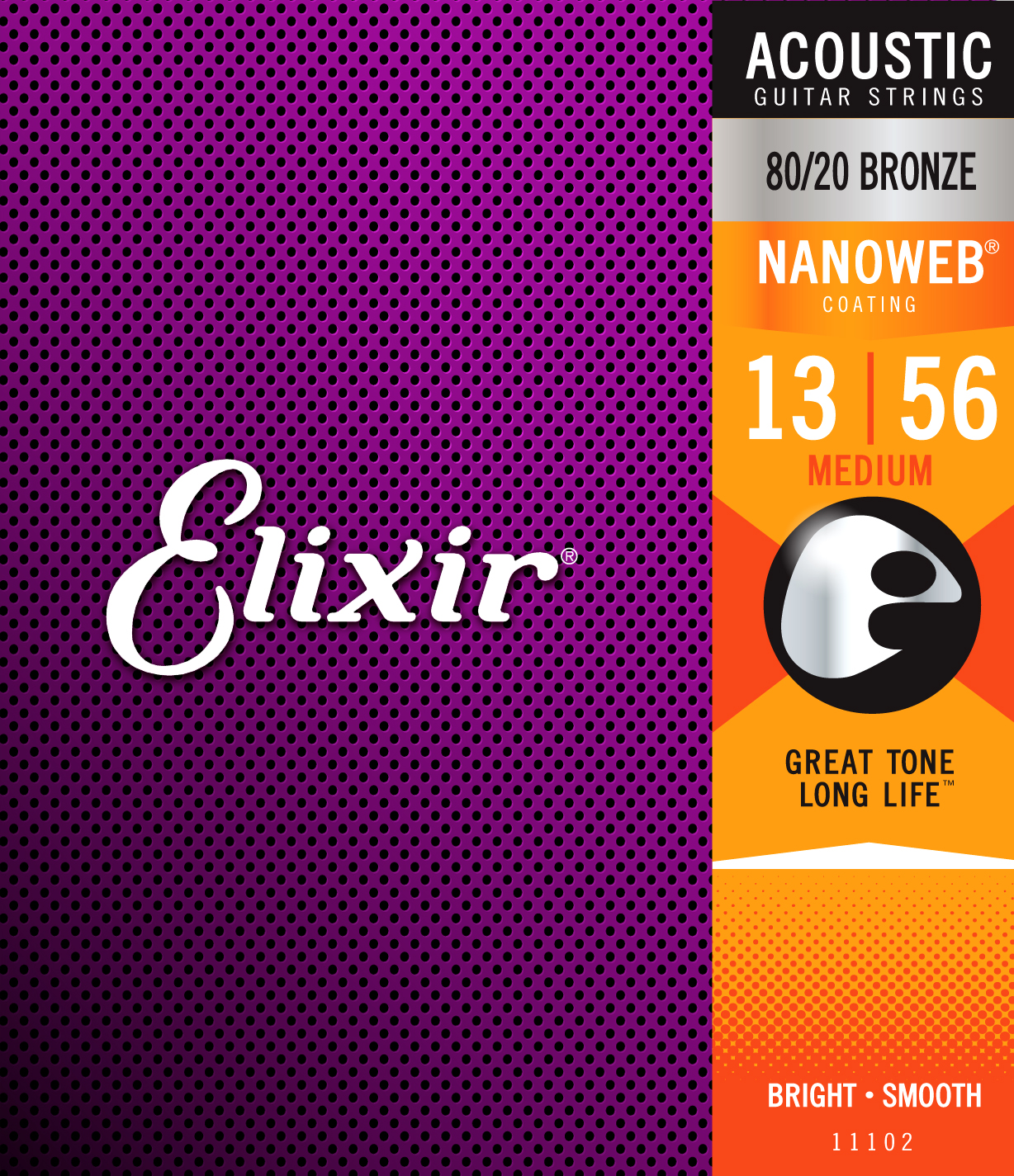 Imagem de Jogo Cordas para Guitarra Acústica Elixir .013 80/20 Bronze 11102