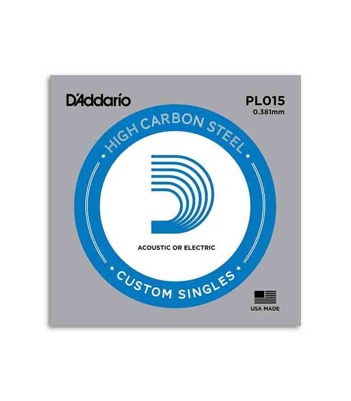 Imagem de Corda para Guitarra Acústica/Electrica D'addario .015 PL015