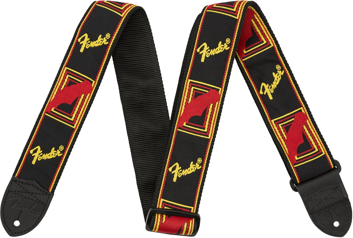 Imagem de Correia Fender Monogrammed 0990681500 Black/Yellow/Red