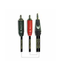 Imagem de Cabo Jack 3,5mm Stereo Macho/2x RCA Schulz Kabel RCA30 1mt.