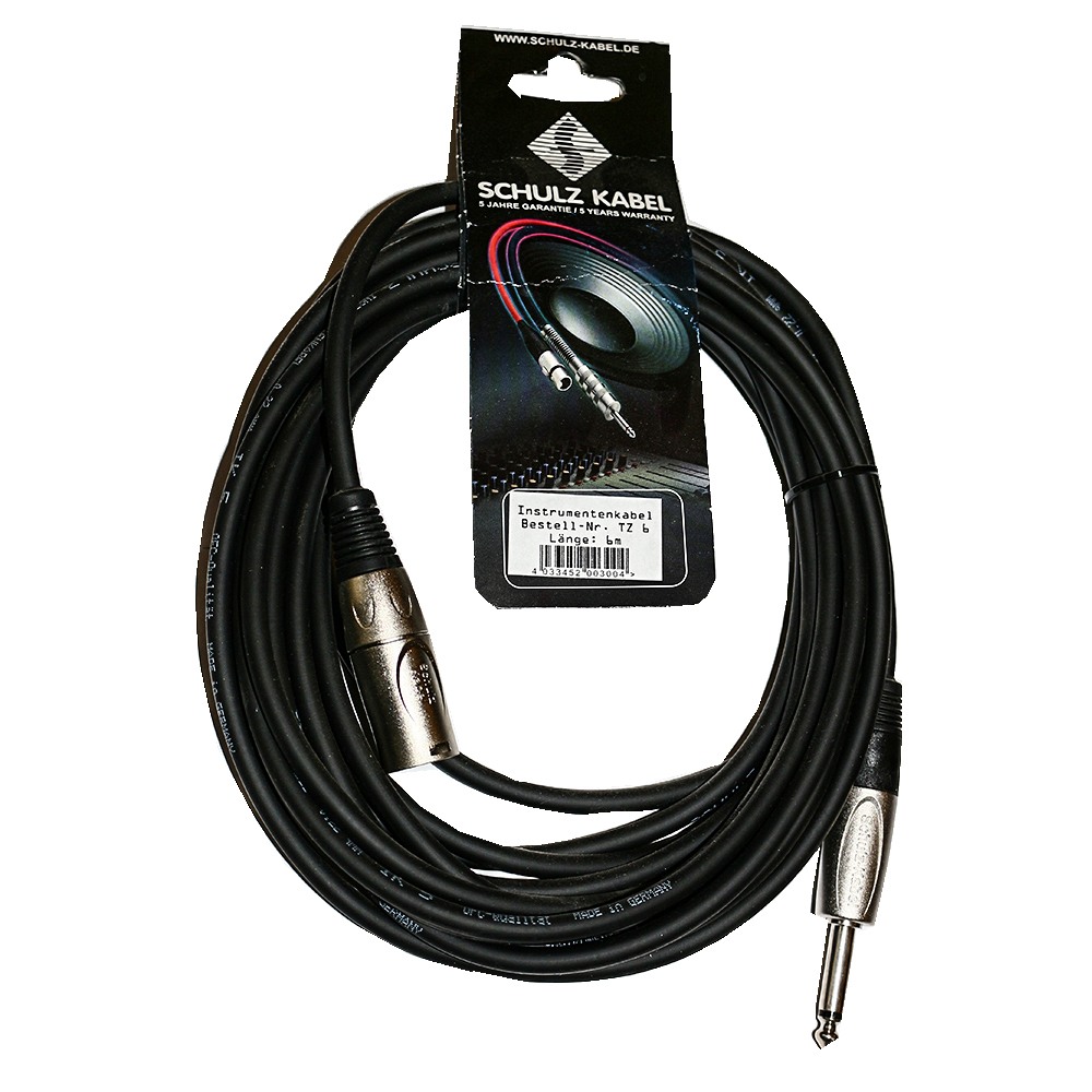 Imagem de Cabo XLR Macho/Jack Macho Schulz Kabel TZ6 6mt.