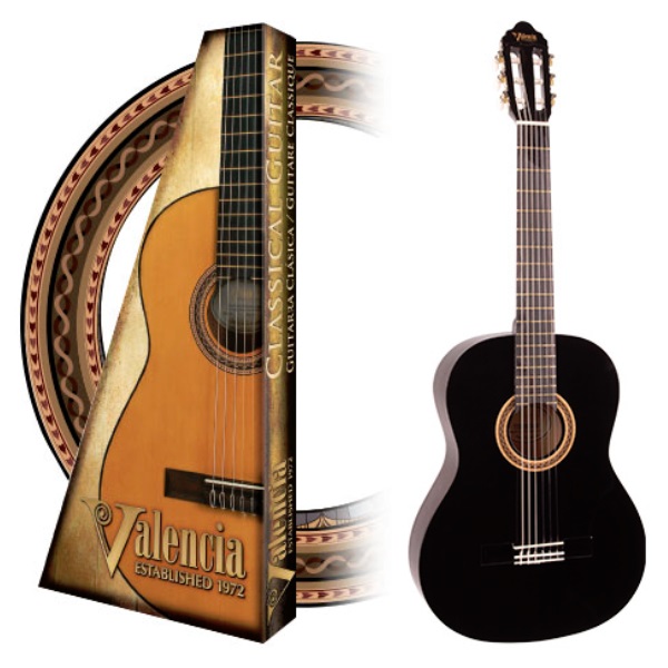 Imagem de Conjunto Guitarra Clássica Valencia VC104 Black