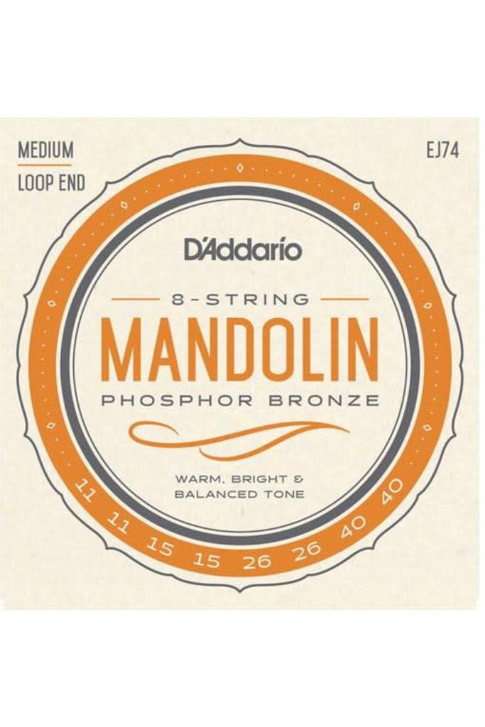 Imagem de Jogo Cordas para Bandolim D'Addario Phosphor Bronze EJ74