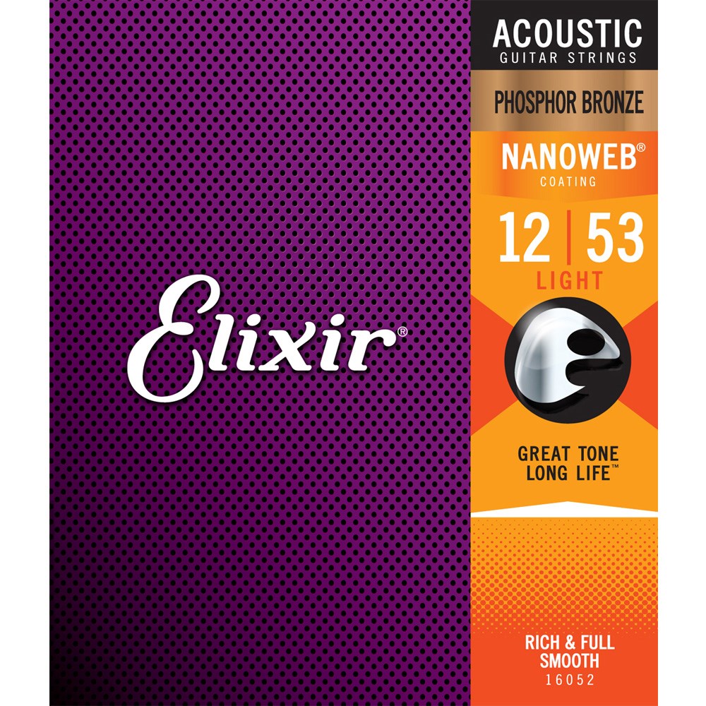 Imagem de Jogo Cordas para Guitarra Acústica Elixir .012 Phosphor Bronze 16052